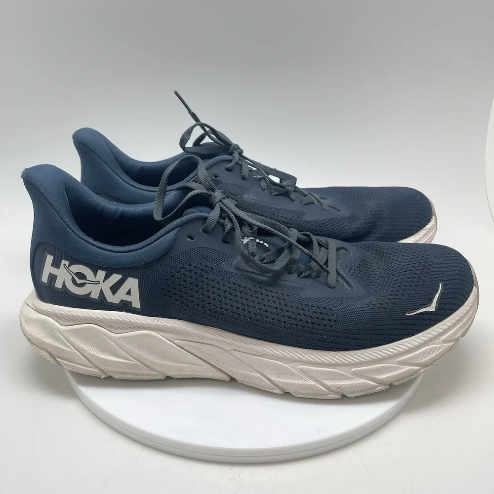 Hoka One One Sneakers Mens 12.5 D Arahi 7 1147850 OPC Navy Blue Running‎ Shoes